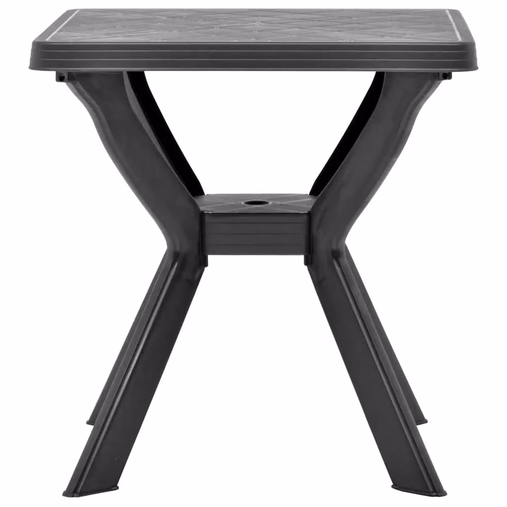 Berkfield Home Bistro Table in Anthracite and Black Plastic, W/D/H: 70 x 70 x 72 cm – 2