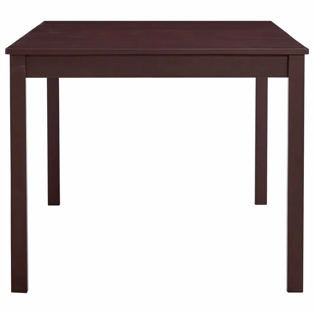 Berkfield Home Rectangular Pinewood Dining Table in Dark Brown, W: 180 cm, D: 90 cm, H: 73 cm – 3