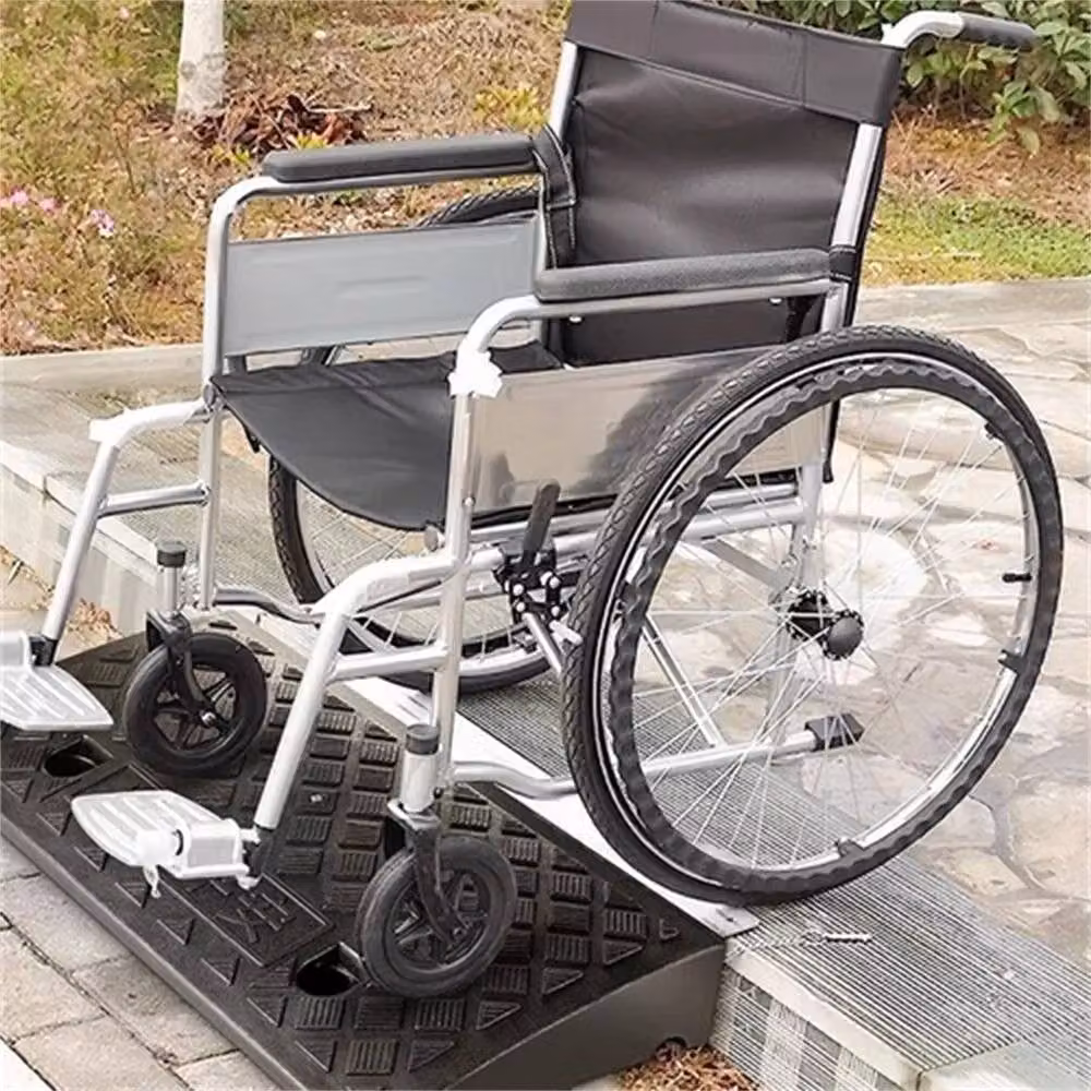 FLAVORA Heavy Duty Portable Kerb Ramps, 2 Pack, Black, W: 1000 cm, D: 52 cm, H: 7 cm – 6