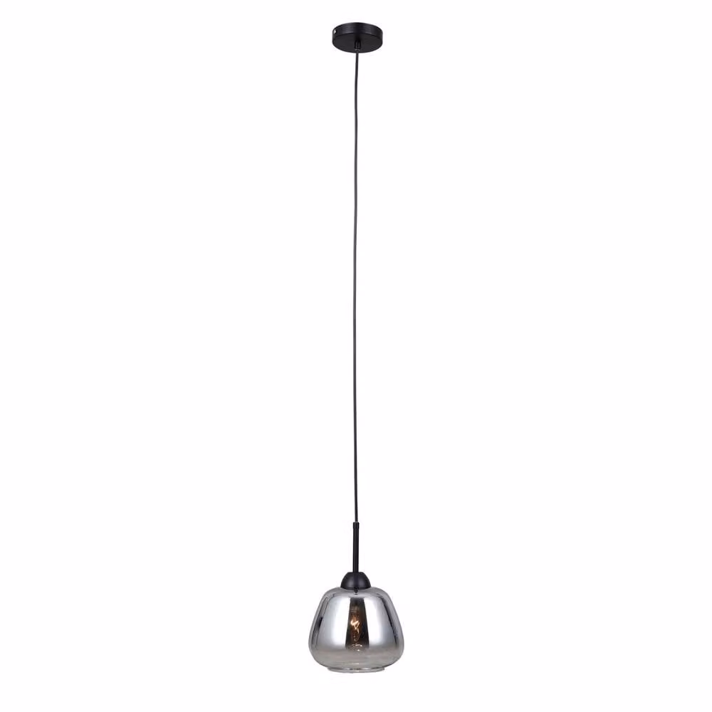 Netlighting Felis Slim Height Adjustable Pendant Ceiling Light in Matt Black with Transparent Glass