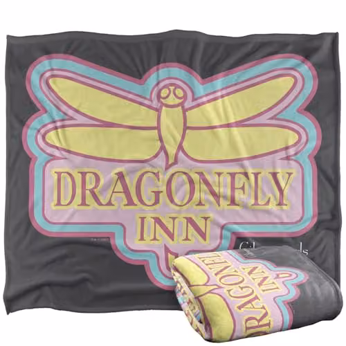 Warner Bros. Gilmore Girls Dragonfly Inn Silky Touch Super Soft Fleece Throw Blanket, Multicolour, W: 152 cm, D: 127 cm
