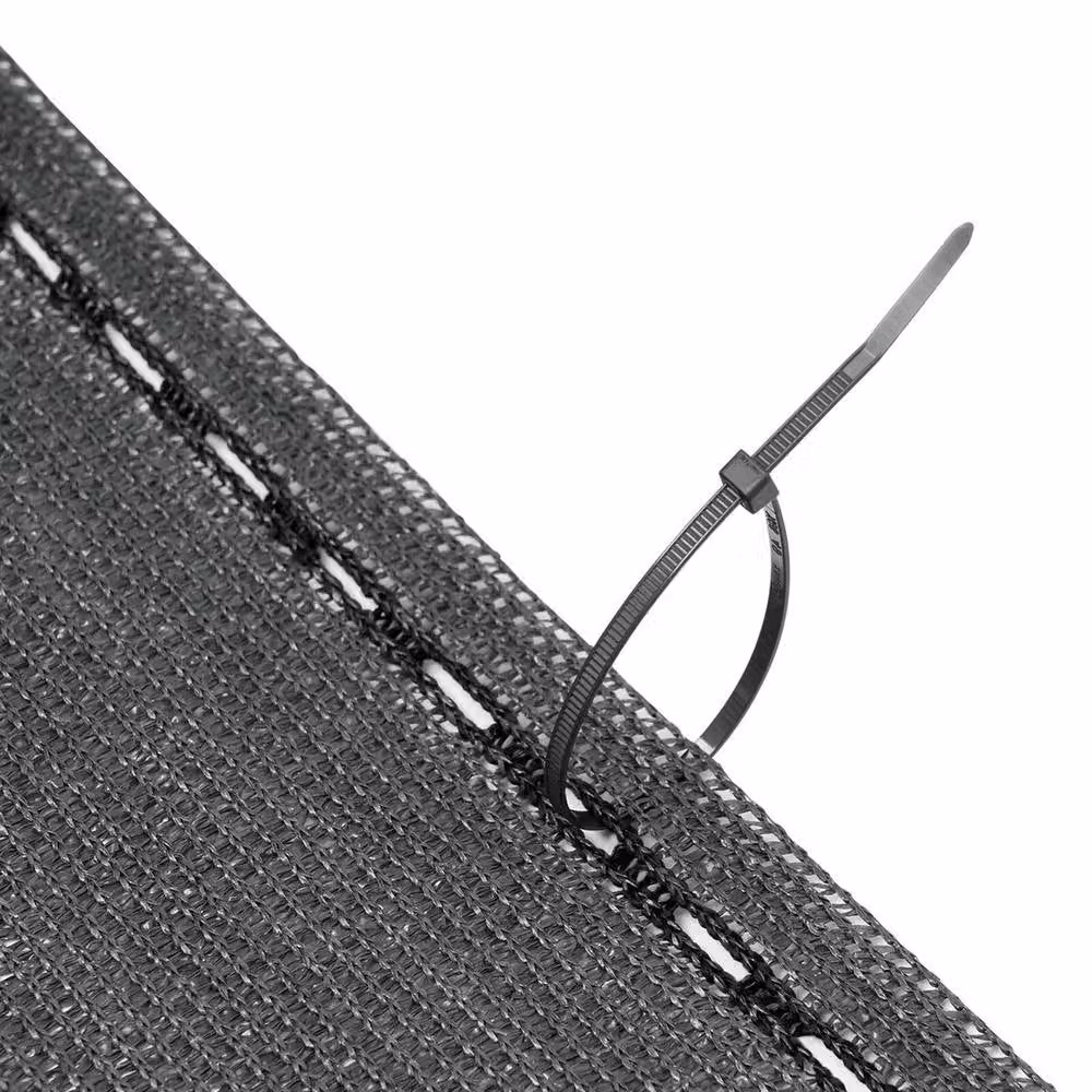 NESTLUNE Black Semi-Transparent Privacy Fence Screen Roll, W: 100 cm, H: 15 cm – 5
