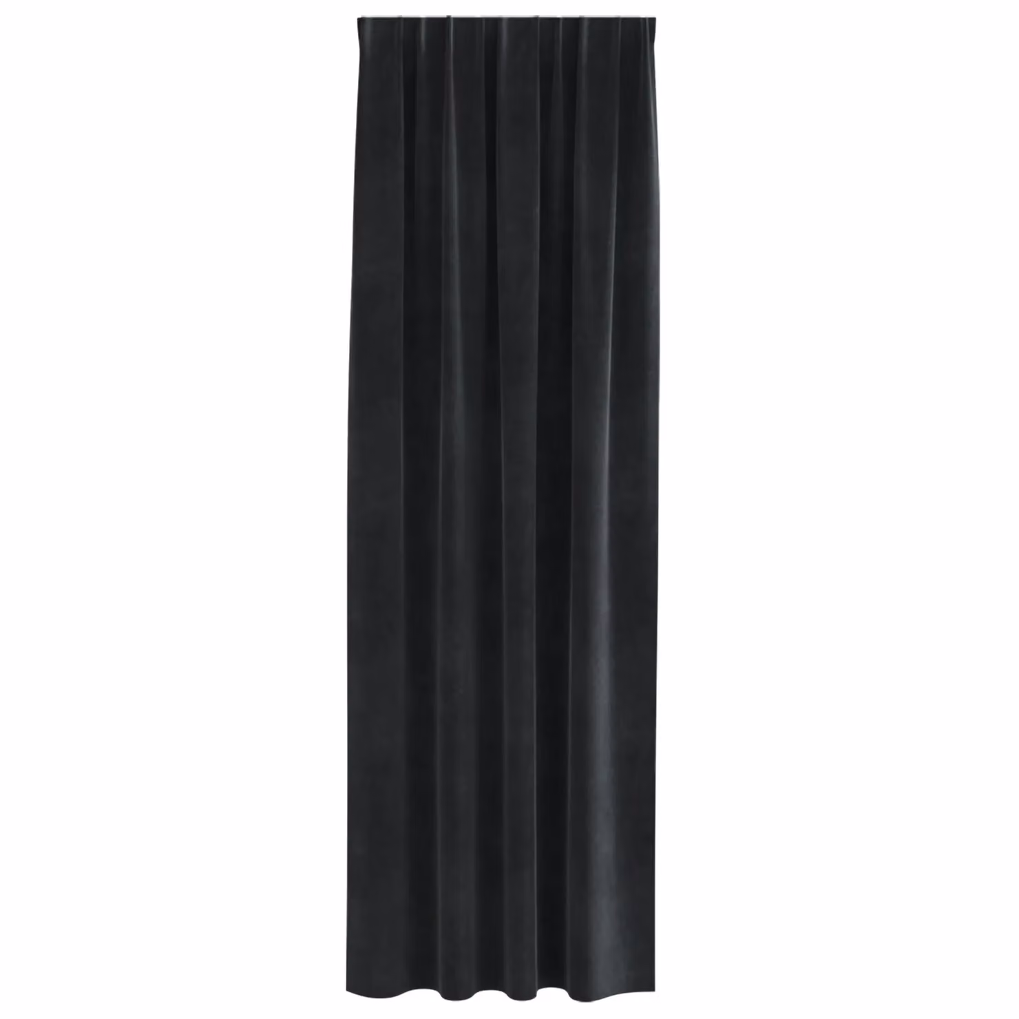 Berkfield Home Blackout Velvet Curtains with Top Tape, 2 Pack, Black, W: 140 cm, H: 245 cm – 2