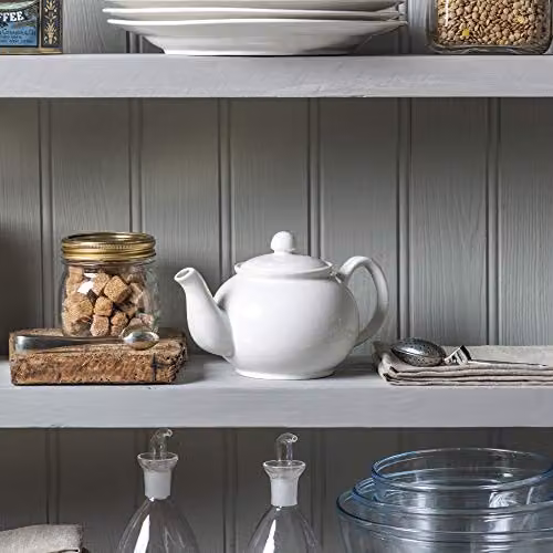 WM Bartleet & Sons 1750 T190 Traditional Porcelain Teapot, 900ml, White – 3