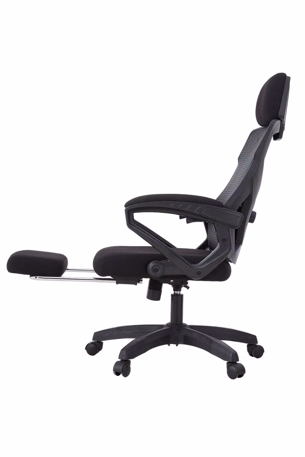 Living and Home Adjustable High Back Mesh Office Task Chair with Footrest, Headrest and Lumbar Support in Black – 6