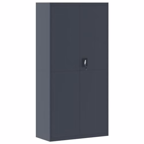 vidaXL Industrial Style Locking File Cabinet in Anthracite Steel, H 180 x W 90 x D 40 cm