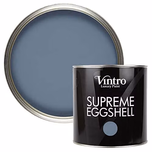 Vintro Chiswick House Blue Eggshell Paint for Walls, Wood and Trim, 2.5 Litres