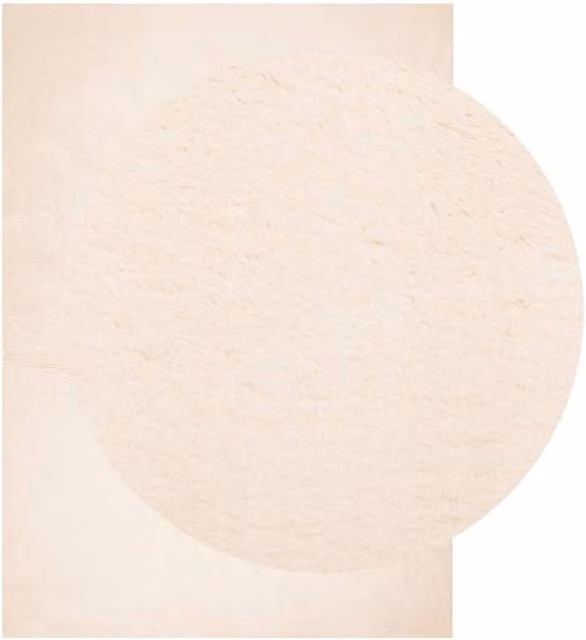 Berkfield Home HUARTE Short Pile Washable Beige Rug, W: 140 cm, D: 200 cm