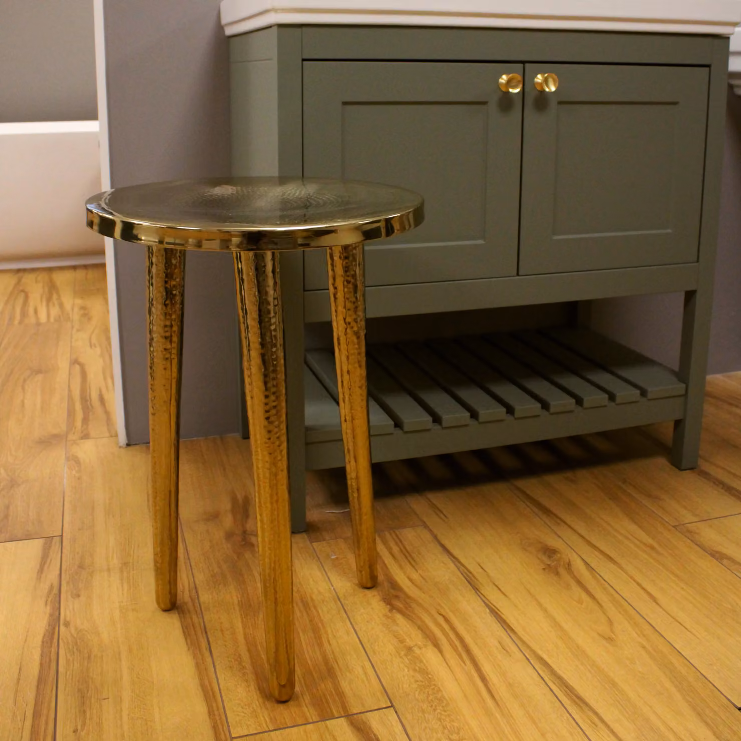 Balterley Boho Round Metal Coffee Table in Gold, W: 60 cm, D: 60 cm, H: 40 cm – 2