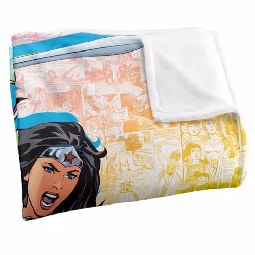 DC Comics Wonder Woman Super Soft Fleece Throw Blanket, Multicolour, W: 152 cm, D: 127 cm – 3