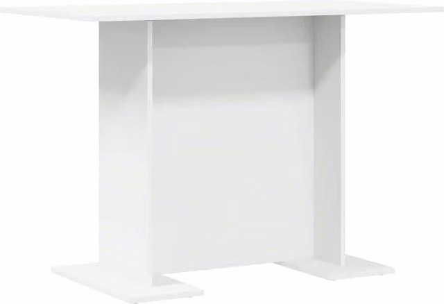 Berkfield Home Modern Rectangular Dining Table in White, W/D/H: 110 x 60 x 75 cm