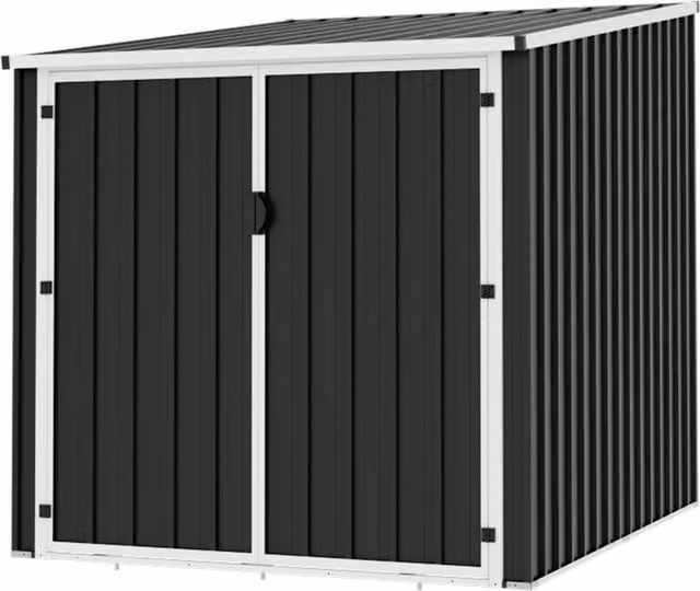 Lifeideas Metal Pent Garden Bicycle Storage Shed with Lock in Anthracite