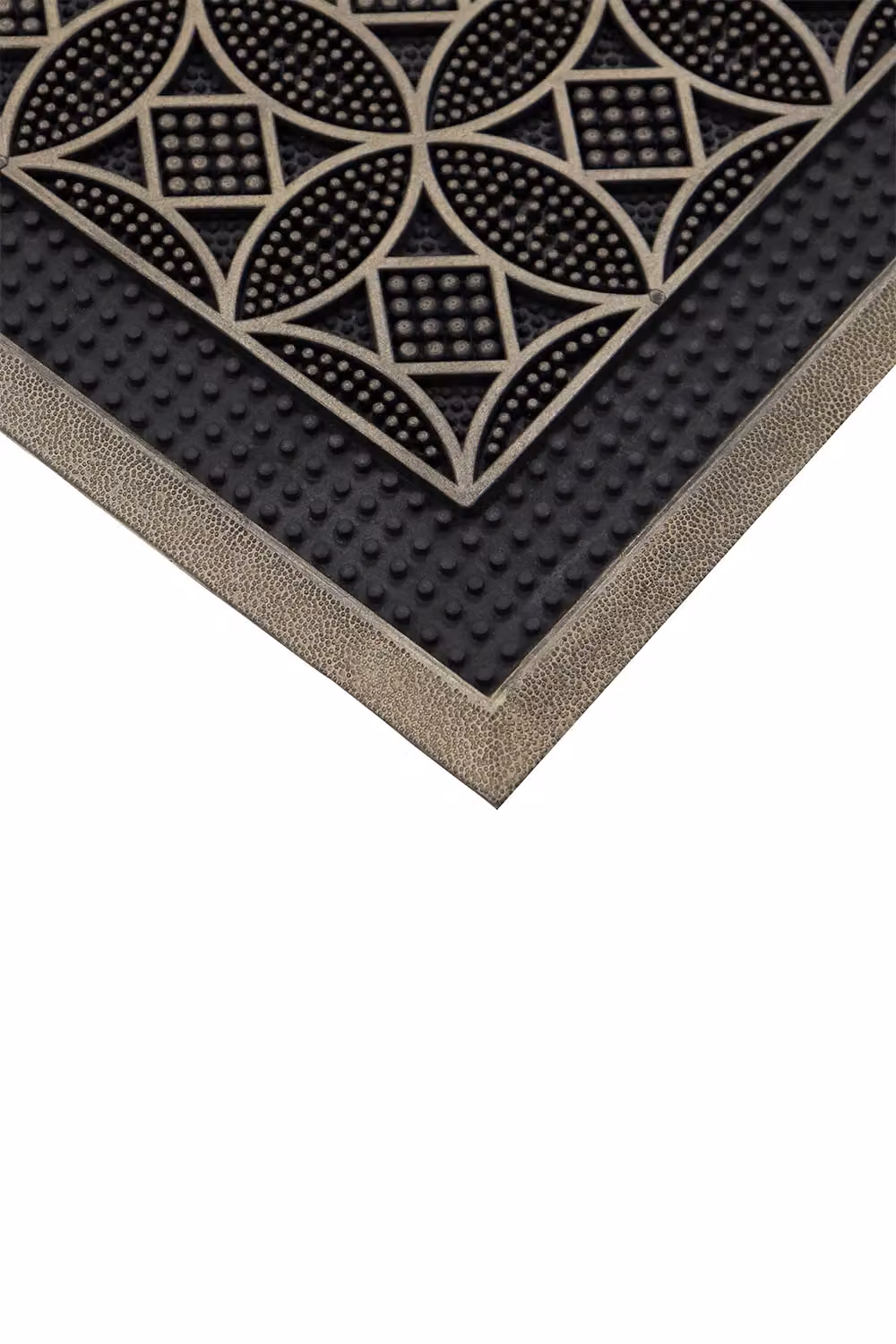 JVL Havana Black Rubber Pin Doormat, W: 45 cm, D: 75 cm – 3