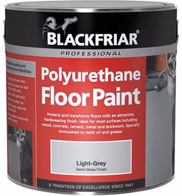 Blackfriar Durable Polyurethane Floor Paint, Black, 500ml