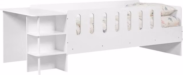 Cheshire Cosmos Low Sleeper Bed with Desk, Single, White – 1