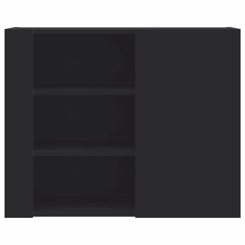 Berkfield Home Modern Black Matt Wall Cabinet, W/D/H: 75 x 35 x 60 cm – 2