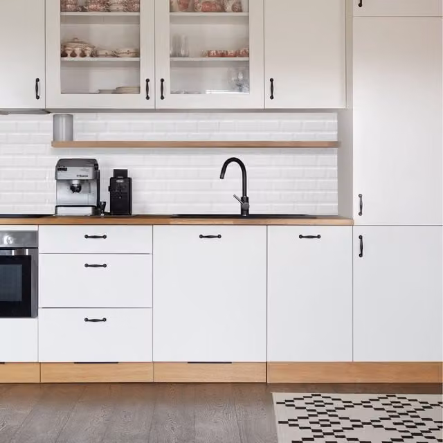 NOVECRAFTO Matte White 3D PVC Wall Panels with Subway Tile Pattern, W: 96 cm, H: 48 cm