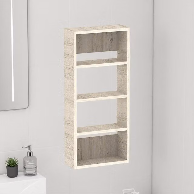 Decortie Rafina Four-Tier Wall-Mounted Shelf Unit in Beige