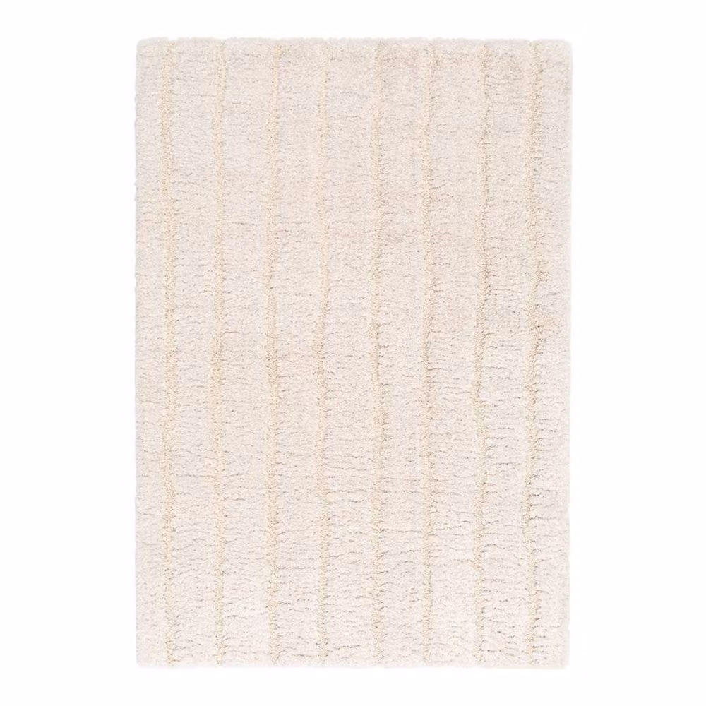 Sweek Cream and Beige Striped Indoor Rectangular Rug, W: 80 cm, L: 150 cm – 2