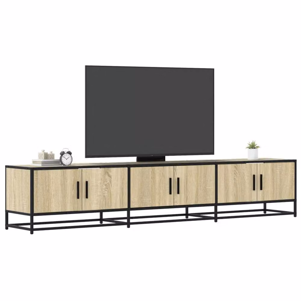 Berkfield Home Sonoma Oak TV Cabinet in Brown, W/D/H: 210 x 35 x 41 cm – 2