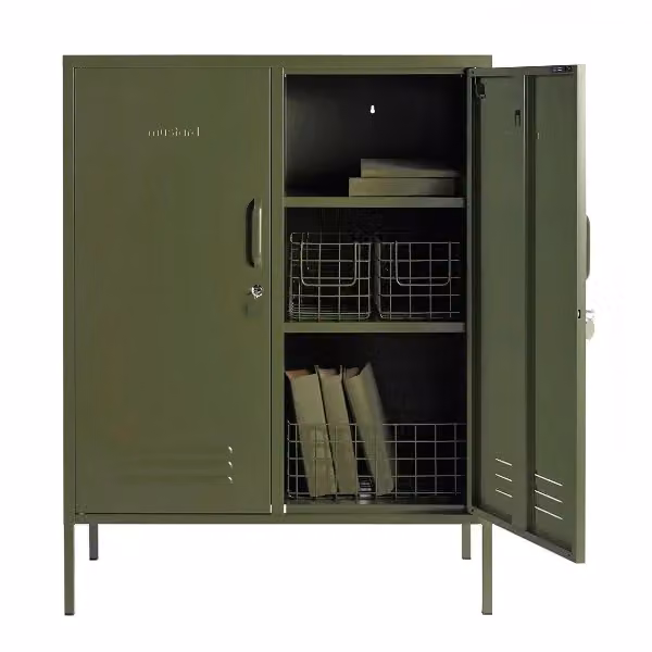 Mustard Made The Midi Storage Locker in Green, H 111.0 x W 40.0 x D 85.0 cm – 3