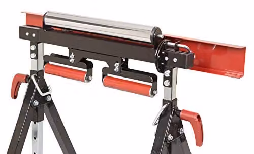 Lumberjack Multifunction 3-in-1 Workstand and Platform in Red, 200kg Capacity, Height Adjustable and Foldable Steel Construction – 3