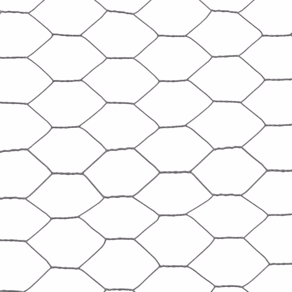 Berkfield Home Sturdy Steel Chicken Wire Fence with PVC Coating, Grey, 25 x 0.5 m – 3