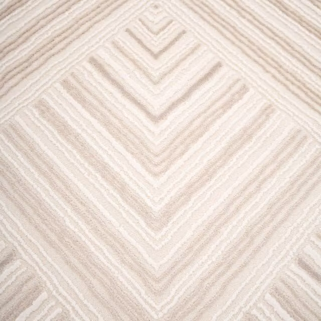 The Rug House Diamond Living Area Rug in Beige, W: 60 cm, L: 240 cm