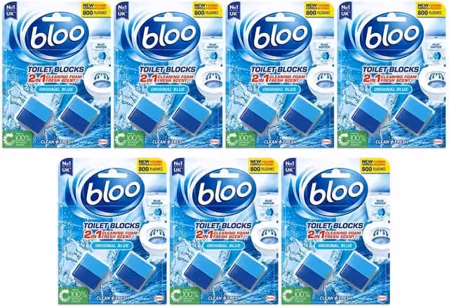 Bloo Toilet Rim Blocks Original Blue CleanFresh with Fresh Fragrance