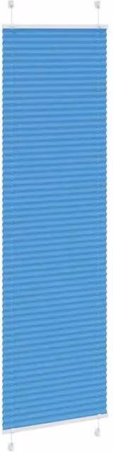 Berkfield Home Single Pleat Blue Polyester Fabric Blind W: 65 cm, H: 200 cm