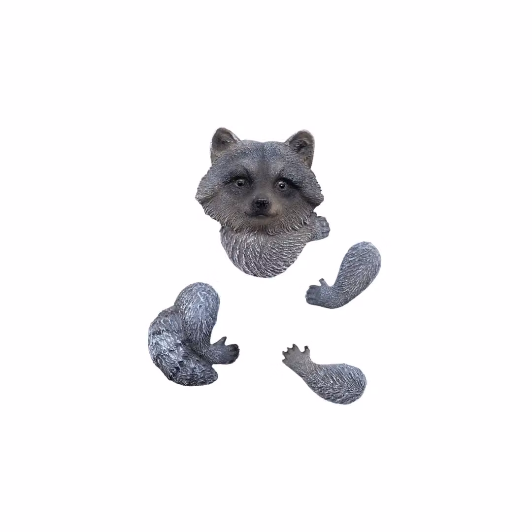 Marco Paul Raccoon Tree Peeker Resin Garden Ornament in Grey – 3