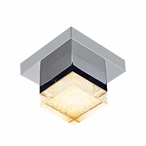 Netlighting Seth Modern Square Surface Mounted LED Downlight, 3000K, Silver