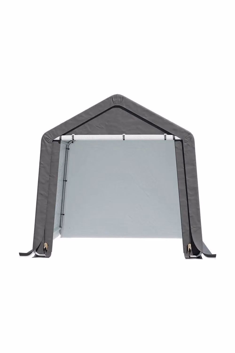 Garden Sanctuary Waterproof Galvanised Steel Garden Storage Shed in Grey, W: 182.88 cm, D: 182.88 cm, H: 210.0 cm – 2
