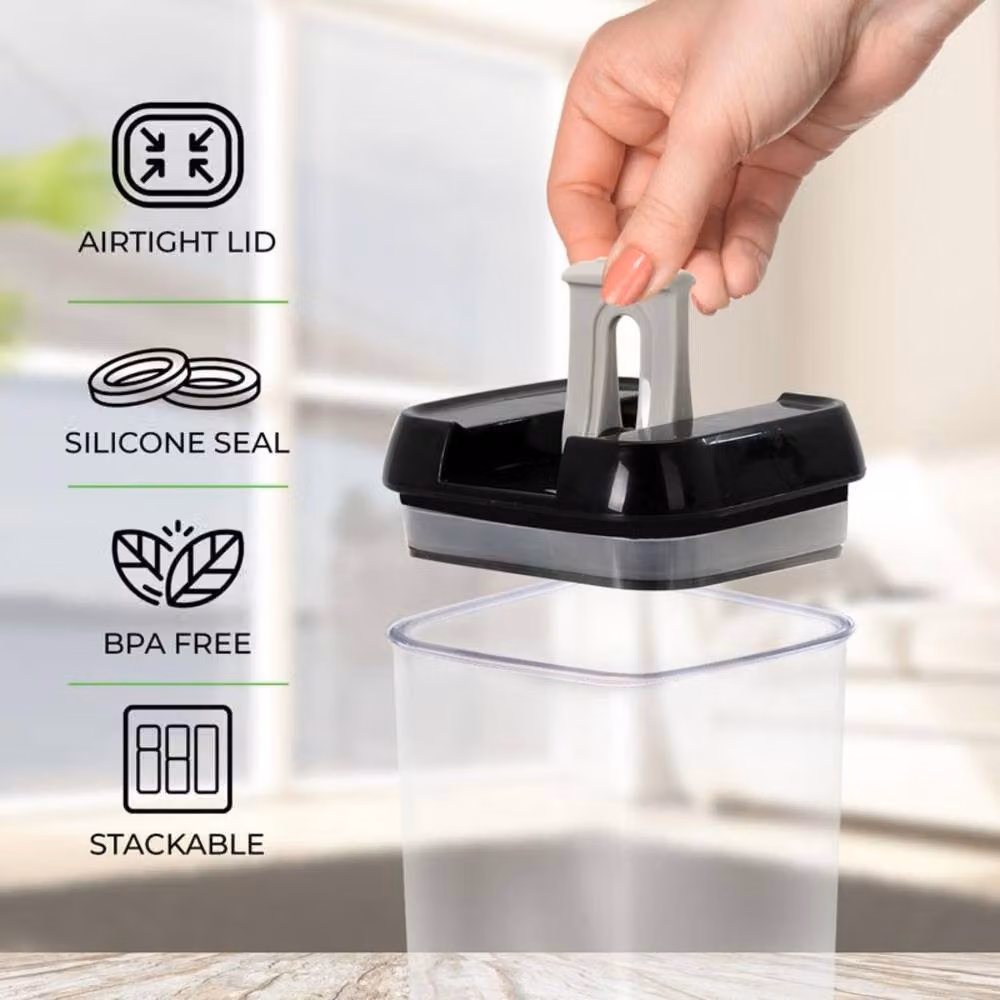 Top 3 Lock N Fresh Airtight Stackable Food Storage Containers, 3 Piece Set, Clear, 0.8 l each – 4