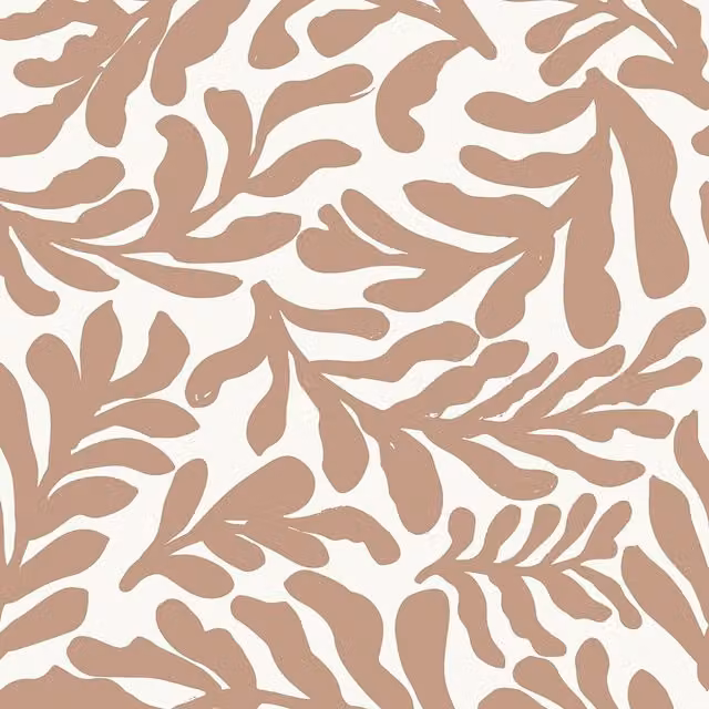 I Love Wallpaper Coral Leaf Botanical Floral Wallpaper in Coffee on Cream Brown and Beige