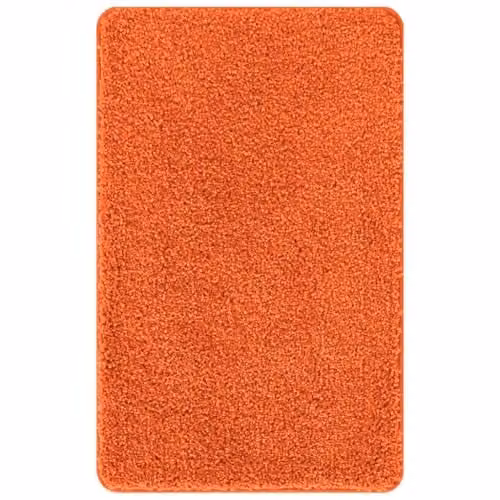 vidaXL Anti-slip Orange Polyester Bath Mat, W: 60 cm, D: 90 cm