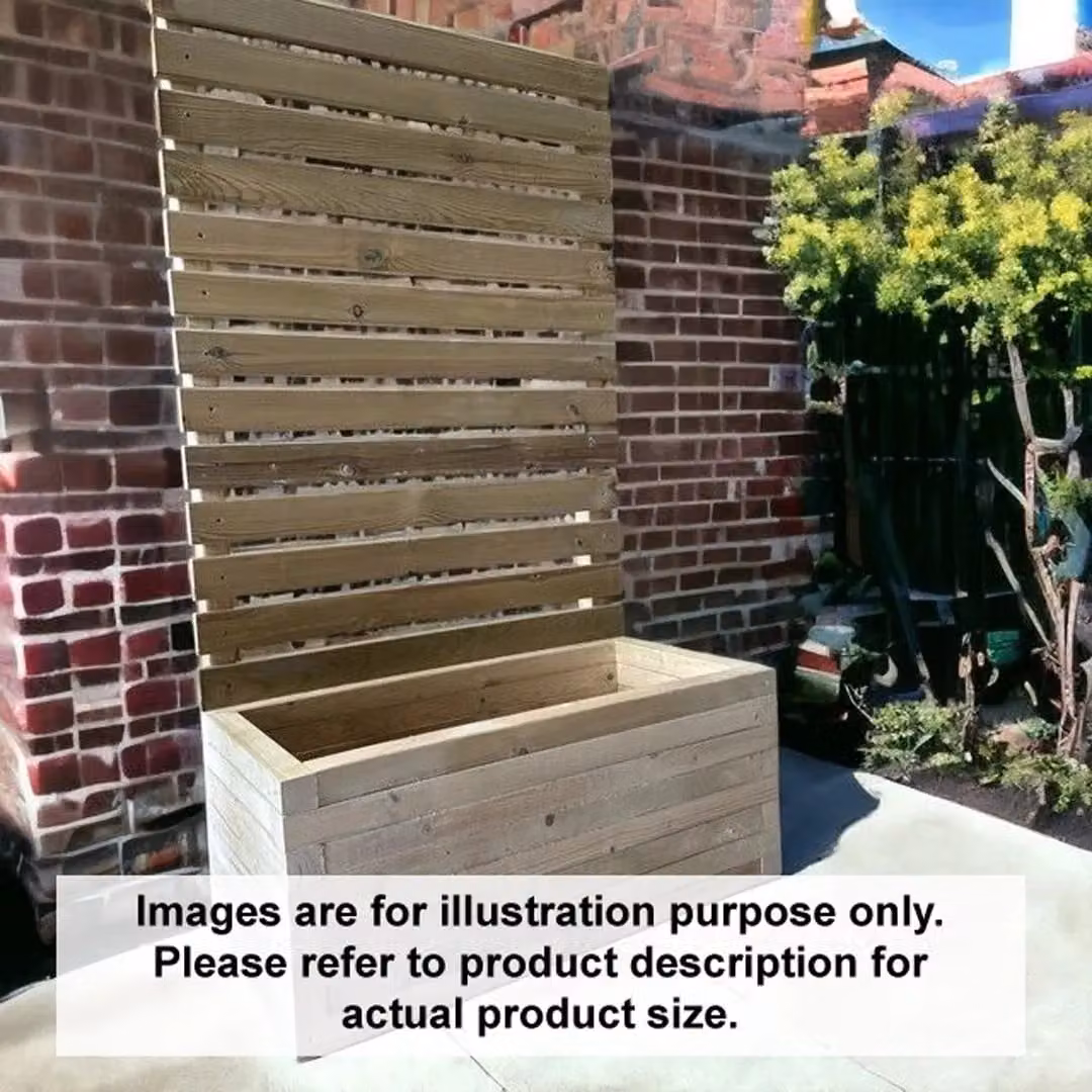 Buttercup Farm Norfolk Planter and Trellis Pack of 2 in Brown, W: 40 cm, L: 150 cm, H: 150 cm – 2