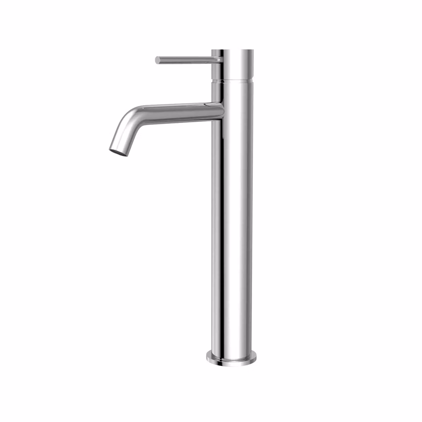 Nes Home Round Single Lever High Rise Bathroom Basin Mono Mixer Tap, Chrome, Silver, H 30.0 cm x W 21.5 cm x D 13.5 cm – 2