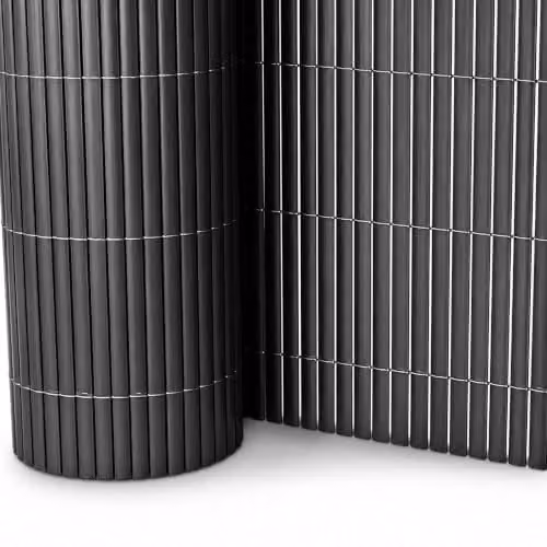 Oypla Grey PVC Matte Opaque Outdoor Garden Fencing Privacy Screen Roll – 6