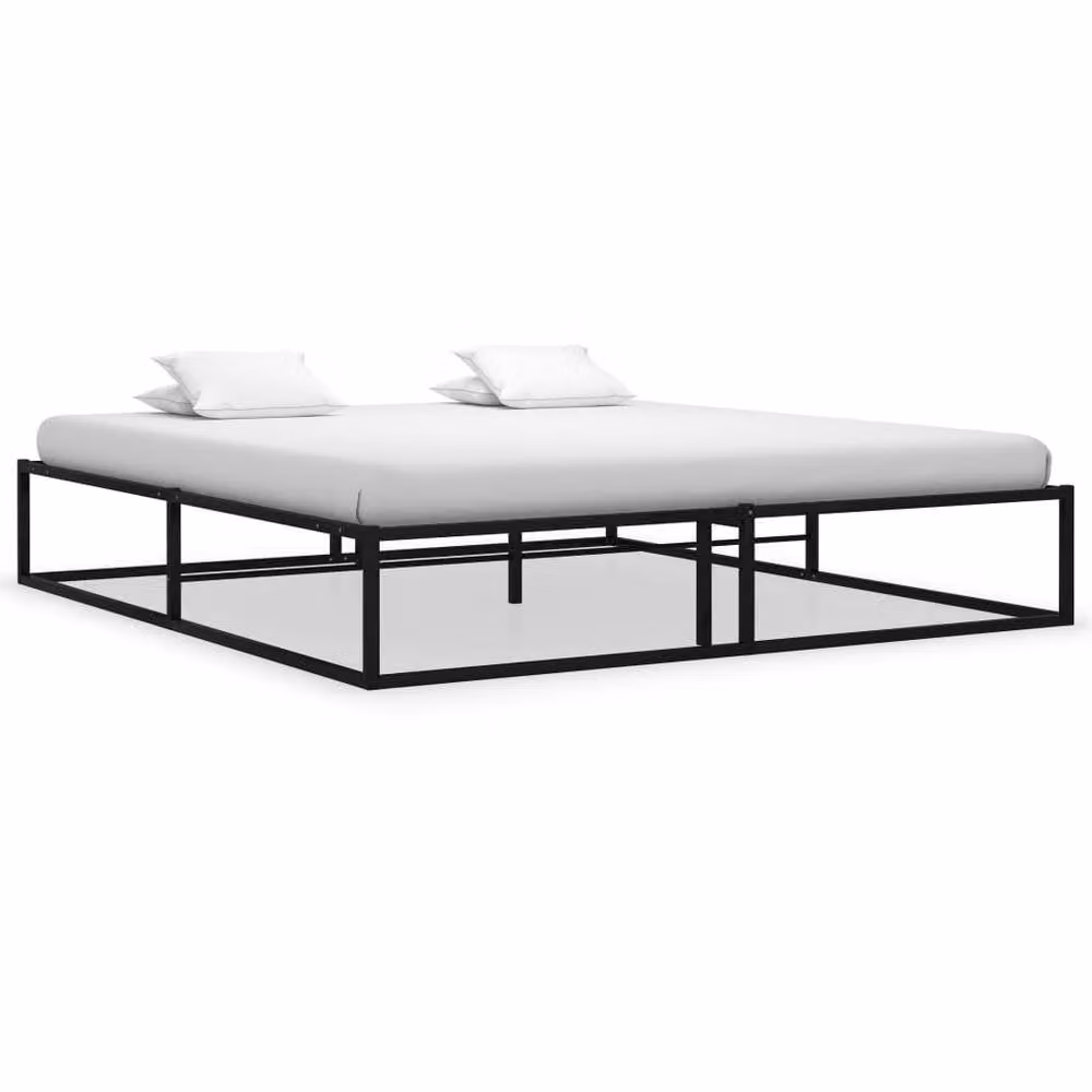 Berkfield Home Elegant Metal Bed Frame in Black, W/D/H: 160 x 200 x 32.5 cm – 2