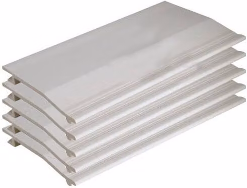 FloPlast White PVC Shiplap Cladding Panel, Pack of 5, Length: 5 m, Width: 15 cm