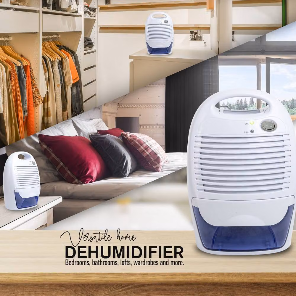 Tanness Portable Dehumidifier and Air Purifier, White, 700ml – 2