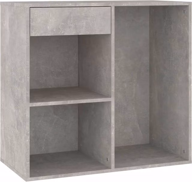 Berkfield Home Cosmetic Cabinet in Concrete Grey, W/D/H: 80 x 40 x 75 cm – 1