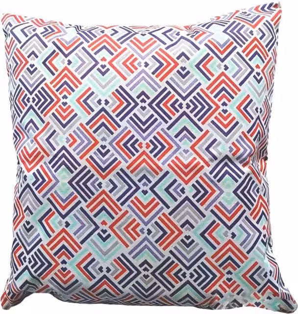 Roseley Geometric Water Resistant Polyester Cushions in Red, Grey and Multicolour
