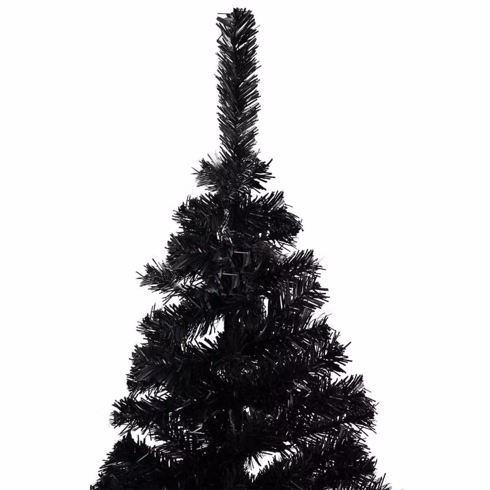 Berkfield Home Artificial Pre-lit Christmas Tree with Ball Set, Black, Height: 210 cm – 2