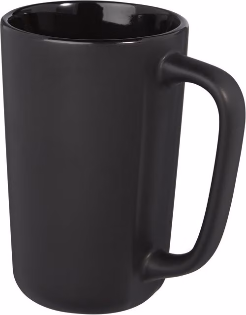 Generic Ceramic Mug in Black and Yellow, 480 ml