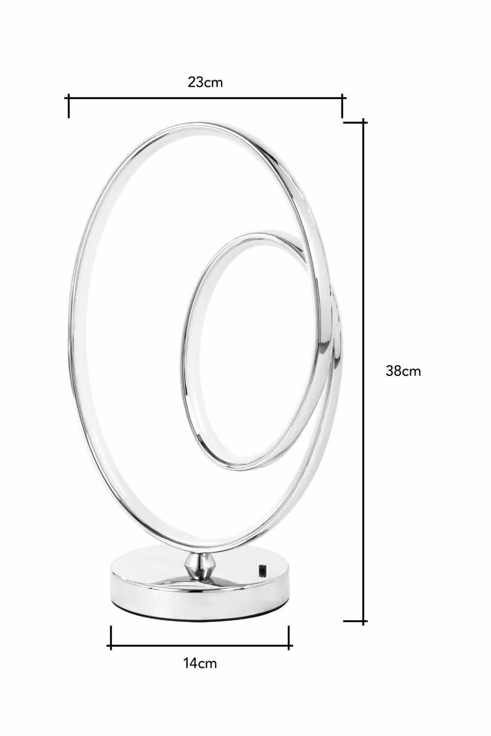 BHS Lighting Renzo RGB Colour Changing Modern Table Lamp in Silver Chrome – 2