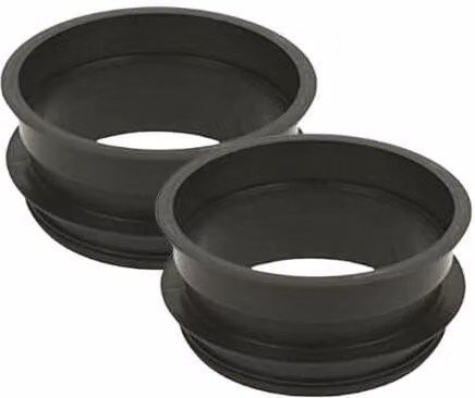 FloPlast Black Plastic Inspection Chamber Riser, Pack of 2, Diameter: 30 cm, Height: 20 cm