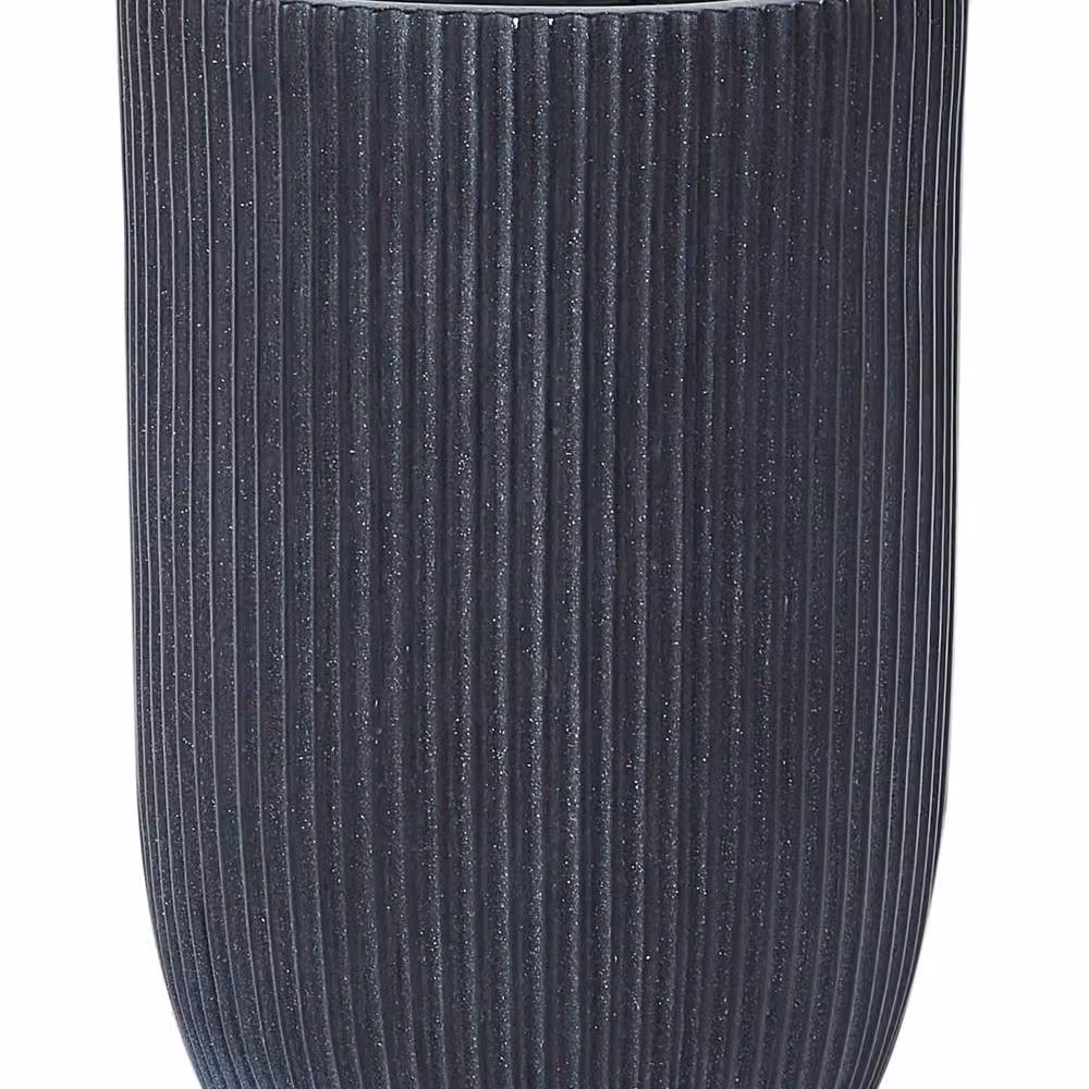 Wyld and Coco Fibre Clay Round Planter in Black, W/D/H: 25 x 25 x 38 cm – 2