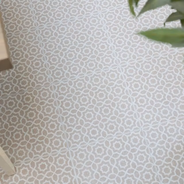 d-c-fix Lina Self-adhesive Vinyl Floor Tiles, Beige, 30.48 x 30.48 cm